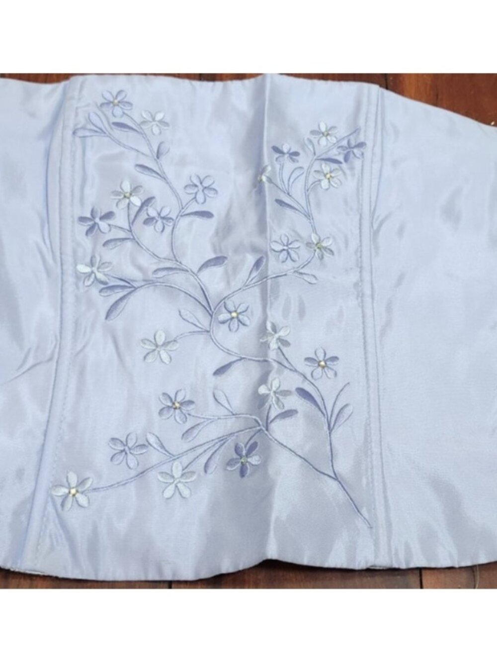Scott McClintock Platinum 2000 Corset Bustier Top Lavender Embroidered Size 6 - Picture 3 of 9